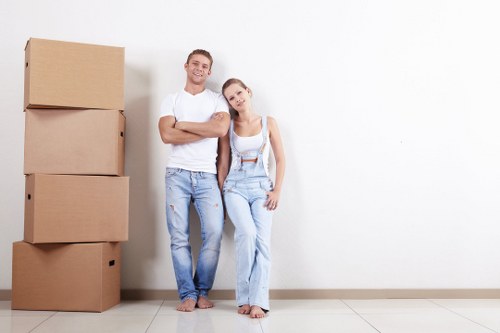 Removal van and movers prepared for a local move in Lisson Grove