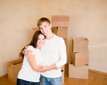 Furniture and boxes being loaded for a move near Lisson Grove
