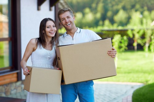 Careful loading and furniture handling during a London moving day